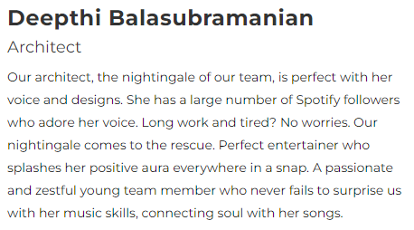 Deepthi Balasubramanian